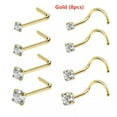thumbnail image 6 of QQTDFG 8 Pcs/lot Stainless Steel Nose Stud Piercing Crystal Nose Rings Nostril Piercing-AB white (8pcs), 6 of 9
