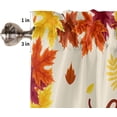 thumbnail image 5 of Orange Red Maple Leaves Curtains for Bedroom Living Room, Thanksgiving Fallen Foliages Curtains & Drapes Rod Pocket Seasonal Autumn Valances for Kitchen Window Curtains Over Sink 54x18in,1 Panel, 5 of 6