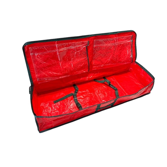 Waterproof Christmas Storage Bag With Clear Organizer Container Foldable With Handles For Holiday Accessories, Christmas Decoration Storage Containers