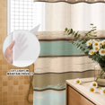 thumbnail image 3 of No Hook Shower Curtain, Green Blue Brown Farmhouse Shower Curtains for Bathroom with See Through Top Window, Vintage Wood Waterproof & Washable Bath Curtain Extra Long 72"x84", 3 of 9