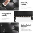 thumbnail image 6 of 30 Inch Large Round Ottoman with Storage, Modern Leather Ottoman Coffee Table with Lift Top, Upholstered Button Tufted Footrest Stool Toy Blanket Storage for Living Room, Black, 6 of 17