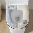 thumbnail image 5 of Plush Winter Toilet Seat Cover - Soft Cute Cartoon Pattern, Waterproof Back, Easy-Zip Installation & Handle for Bathroom, 5 of 5