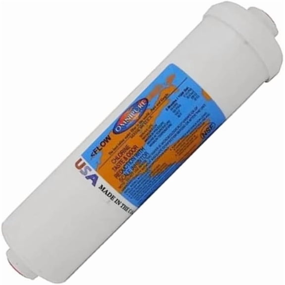 Omnipure K5553 All A520E Nitrate Removal Water Filter Inline 10" x 2.5" with 3/8" OD Quick Connect