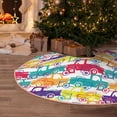 thumbnail image 5 of Rateoe Colorful Car Pattern Christmas Tree Skirt with Ties, Christmas Tree Decorations, Farmhouse Christmas Decor Xmas Holiday Decorations-48", 5 of 6
