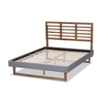 thumbnail image 4 of Baxton Studio Rina Modern and Contemporary Dark Grey Fabric Upholstered and Ash Walnut Brown Finished Wood Queen Size, 4 of 7