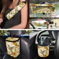 thumbnail image 4 of Jeiento Sunflower Hummingbird 15 Pcs Car Seat Cover Set+Collapsible Garbage Bin+Steering Wheel Cover+Rearview Mirror Cover+Air Vent Storage Holder+Keychain+Coasters for Truck Sedan SUV, 4 of 7