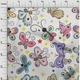 thumbnail image 3 of oneOone Cotton Flex White Fabric Butterflies Craft Projects Decor Fabric Printed By The Yard 40 Inch Wide-RF, 3 of 6