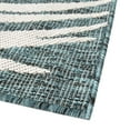 thumbnail image 3 of Unique Loom Outdoor Botanical Collection Area Rug - Palm (7' 10" x 10' Rectangle Teal/Ivory), 3 of 6