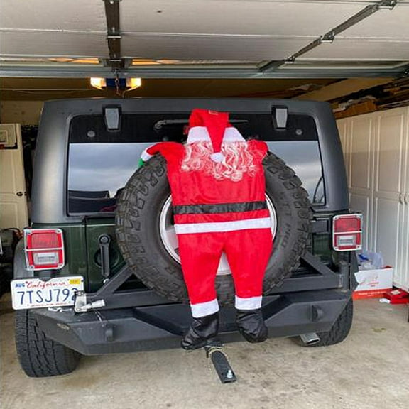 EXHUMKY Red Santa Suit Outdoor Decoration Creative Christmas Decor for Festive Party Atmosphere