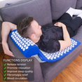 thumbnail image 2 of Juego de acupresión (azul), estera y almohada de acupuntura, estera de masaje para el hogar con bolsa de almacenamiento, 2 of 5