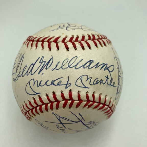 500 Home Run Signed Baseball With 21 Sigs! Mickey Mantle PSA DNA Graded 9 MINT
