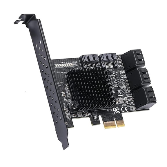 Jesscasday PCIE to 8Port SATA3.0 Controller Expansion Board PCI-E 1X 2X 4X 8X 16X Interface
