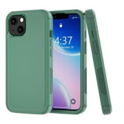 Xhy iPhone 14 Plus Case Military Grade Full Body Protection 3 in 1 Shock and Drop Resistant Rugged Rubber TPU Durable Detachable for iPhone 14 Plus 6.7 inch 2022 Phone - Green