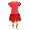 thumbnail image 4 of Unique Baby Girls Apples LOVE Back To School Tutu Legging Outfit (5Y, Red), 4 of 4