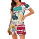 thumbnail image 1 of Fotbe London Symbols Bata de Dormir para Mujer con Estampado, Camisón de Algodón de Manga Corta, Ropa de Dormir Casual, 1 of 6