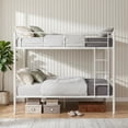 thumbnail image 7 of edx Twin Over Twin Metal Bunk Bed with Stairs & Safety Guardrails, Heavy-Duty Steel Frame, No Box Spring Needed, Space-Saving Bunk Beds, White, 7 of 7