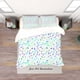 thumbnail image 2 of 3D Verde Azul Púrpura Hojas Funda de edredón Set Ropa de cama Set Funda nórdica Fundas de almohada, 2 of 3