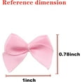 thumbnail image 2 of GFDYREE 80Pcs Mini Satin Ribbon Bows Flowers 1" x3/4"Appliques DIY Craft Scrapbooking DIY Embellishmen Projects,Bow Decorations (Beige), 2 of 2