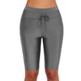 thumbnail image 3 of Leggings cortos de cintura alta con protección UV, pantalones elásticos negros, pantalones cortos de natación para buceo, surf, ciclismo y playa, 3 of 7