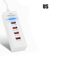 thumbnail image 1 of Adaptador De Carga Rápido De Energía De Pared De Viaje De Cargador De Teléfono Rápido De 4 Puertos Usb Inevent EL013678-03, 1 of 5