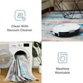thumbnail image 2 of Cydiria Soft Modern Geometric Striped Boho Plush Area Rug, 6' x 9', Blue/Pink, 2 of 8