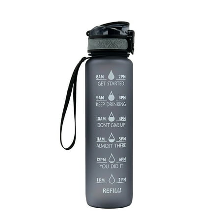 

Alueeu Power Kettle With Time Stamp To Ensure You Drink Enough Water Every Day Gradient Date Sports Bottle Grey