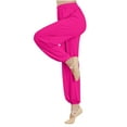 thumbnail image 3 of Guluxicc Womens Plus Size Dance Performance Pants Casual Loose Elastic High Waist Training Pants Size M-3XL, 3 of 3