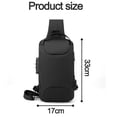 thumbnail image 2 of black*Anti theft Crossbody Sling Bag ,Waterproof Chest Daypack with USB Charging, Shoulder Backpack, 2 of 5
