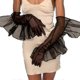 thumbnail image 1 of Sheer Lace Tulle Gloves Elbow Length Full Finger Lace Gloves Wedding Props, 1 of 5