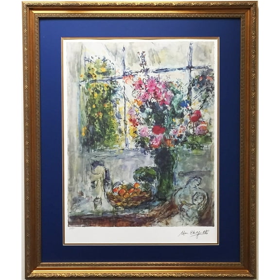Marc Chagall "Still Life" Limited Edition Lithograph NEW CUSTOM FRAMED Generic