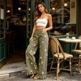 thumbnail image 6 of Axiiglly Wide Leg Jeans for Women High Waisted Straight Ruffle Hem Jeans with Pockets Vintage Baggy Trendy Denim Pants, S-3XL, 6 of 7