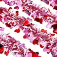 thumbnail image 3 of 4Pcs Valentine's Day Heart Tinsel Garland Love Party Metallic Tinsel Shiny Garland Hanging Decoration for Valentine Wedding Anniversary Party Supplies, Total Length 26.2 Feet, 3 of 7