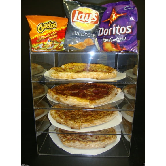 Displays2buy. 12" Pizza Showcase Retail Store Acrylic Display Cases