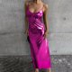 thumbnail image 2 of Mujeres Color sólido Wrap Camis Sling Backless Sin mangas con cuello en V Vestidos OAVQHLG3B Store lin121212, 2 of 4