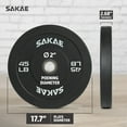 thumbnail image 3 of SAKAE Olympic Rubber Bumper Plates, 2-Inch Weight Plates Set with Steel Hub, Ideal for Weightlifting, CrossFit Equipment, Strength Training & Home Gym Workout, 45LB Single, 3 of 9