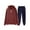 Brick Red, variant on Ediodpoh Men's Suits 2024 Men's Track Suit Stand Collar Sweatshirt Long Sleeve Hoodie and Pant Suit Work Pants Breathable Two Roll Sleeve Track Suits Mens Light Blue XXXL