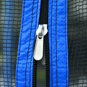 Upgraded 14FT Trampoline for Kids Teens Adults, Recreational Trampoline with Safety Enclosure Net, Basketball Hoop and Non-slip Ladder, Combo Bounce Outdoor Trampoline, Blue