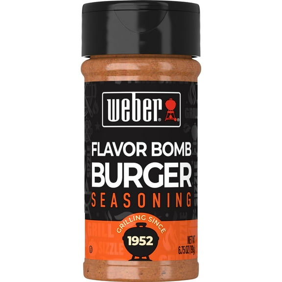 Weber Flavor Bomb Burger Seasoning, Gluten Free, 6.75 oz