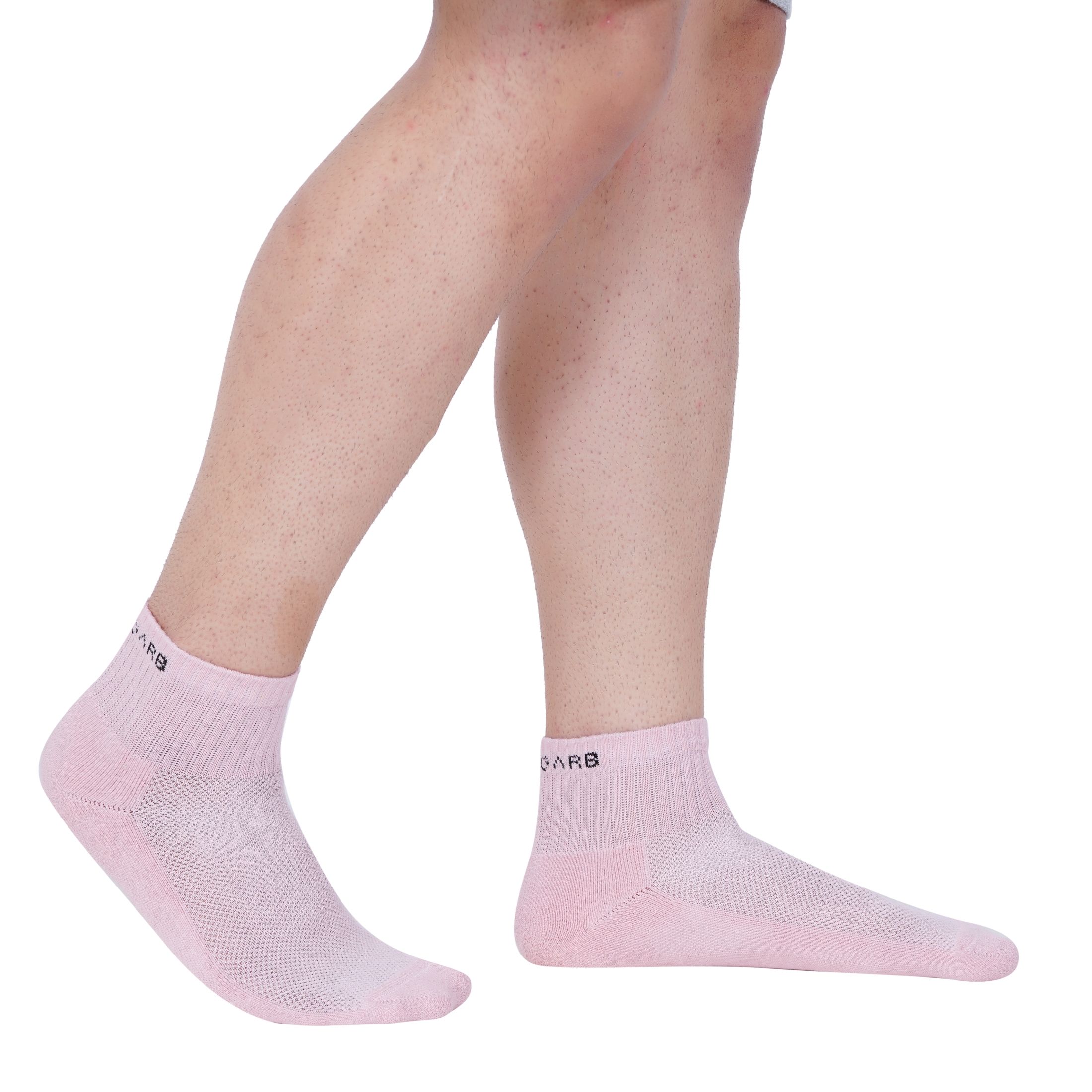 AirGarb Cushioned High Ankle Socks for Men and Women Made with Cotton & Spandex Free Size - HA12-P6BL6 (Pack of 12)