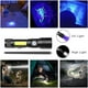 thumbnail image 3 of Linterna LED con lámpara UV de 395 nm, linterna iToncs con imán USB COB de 3000 mAh, linterna táctica con zoom, lámpara de luz negra recargable, detector de billetes y orina de mascotas., 3 of 7