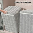 thumbnail image 4 of DefiDgd Large Capacity Zipper Clothes Quilts Storage Bag,Foldable Blanket Storage Containers with Handle for Organizing Bedroom Clothes Blankets Quilts Pillows(A), 4 of 4