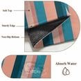 thumbnail image 2 of Blue Pink Striped Bathroom Rug Washable 2x3 Entryway Rug Non Slip Farmhouse Stripe Front Door Mat Low Pile Indoor Doormat Throw Floor Carpet for Kitchen Bedroom Entrance, 2 of 8