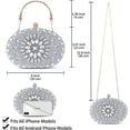 thumbnail image 2 of Rhinestone Clutch Purses For Women Evening Sparkly Clutch Crystal Diamond Bag For Party Weddings Formal Prom, 2 of 6