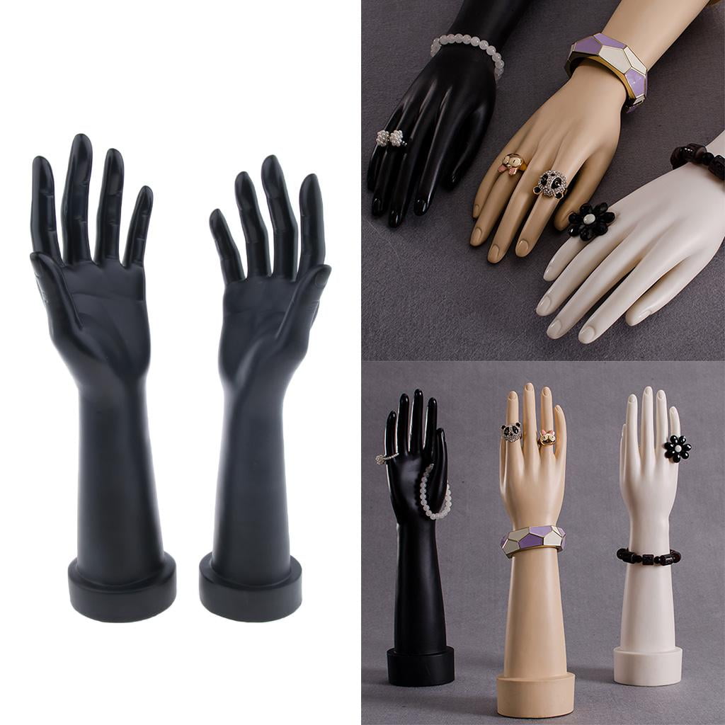 1Pc Black Female Hands Mannequin Jewelry Showcase Gloves Women Left Woman
