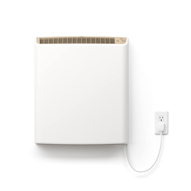 EnviMAX - Calentadores de pared eléctricos enchufables para habitaciones grandes, 1000 vatios, calefacción 24/7 con protección de sensor de seguridad, diseño patentado silencioso sin ventilador, fácil