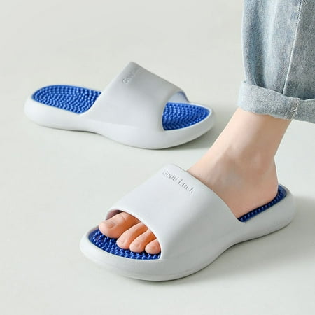 

CoCopeaunt Man Massage Slippers Outdoor Beach Flat Non-slip Women Slides Indoor Bathroom Couple Sandals Summer Concise Female Shoes 2022