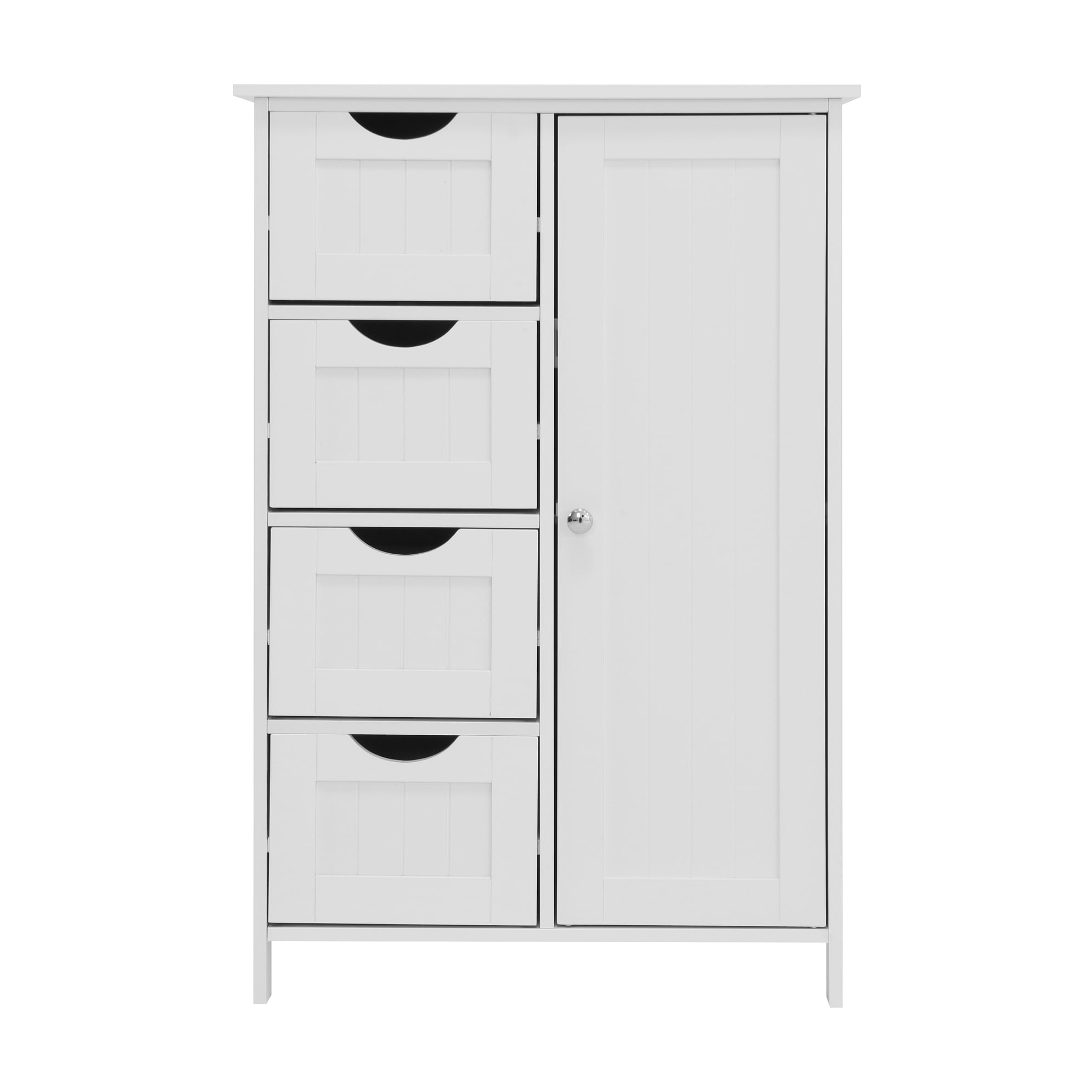 Noble House 32.3" Bathroom Storage Cabinet with Drawers and Adjustable Shelf, White
