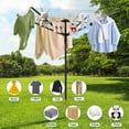 thumbnail image 5 of Gtouse Umbrella Drying Rack, Adjustable Height Umbrella Clothesline Outdoor, 165 ft Collapsible Clothes Drying Rack for Backyard, Camping, Travel, 5 of 9