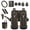 Camo Deer, variant on Leopard Pattern Car Seat Covers Full Set Casual Vehicle Front Rear Seats Cushions 15 Pieces Sets with Armrest Protector, Keychain, Garbage Bin Automobile Interior Decors
