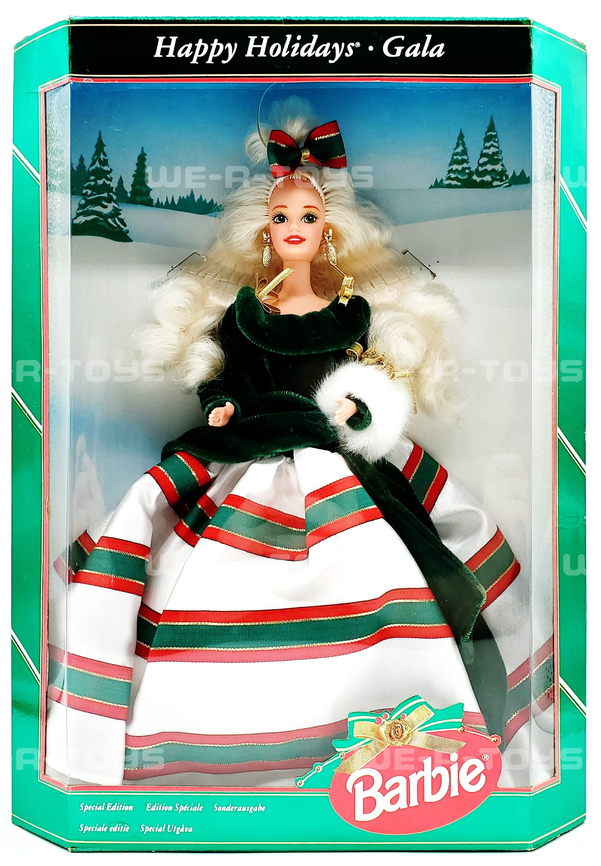 Happy Holidays Gala Barbie 1994 Mattel 13545 - Walmart.com